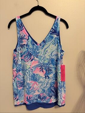 Lilly Pulitzer Reversible V Neck Sleeveless Top